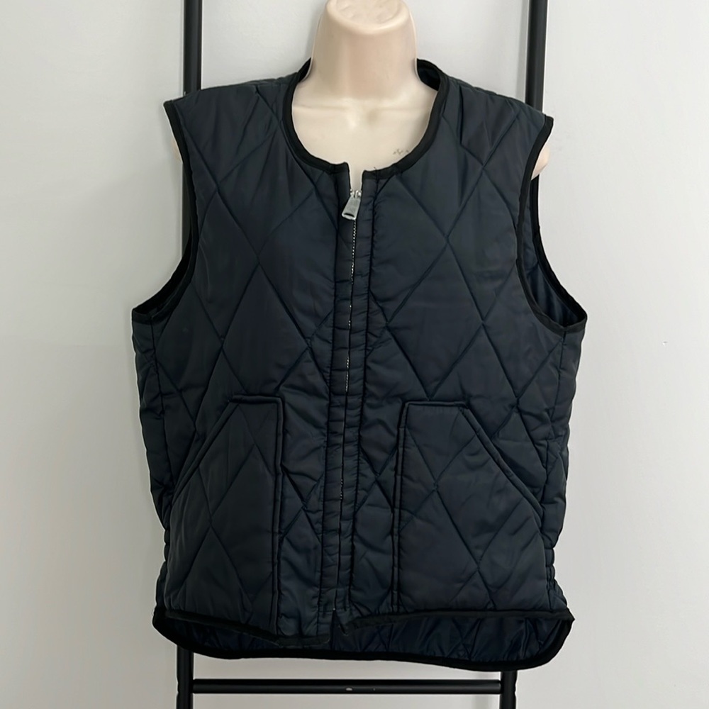 Vintage Lee Outerwear Puffy Full Zipper Blue Vest Women Size M